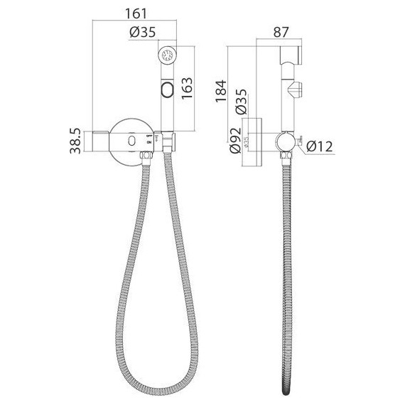 Набор для гигиенического душа Iddis Axes AXESBR0i08 - 4 Набор для гигиенического душа Iddis Axes AXESBR0i08 фото 4