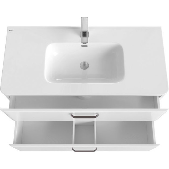 Тумба напольная с раковиной Iddis Brick 100 см BRI10WFi95K, белый глянец фото 8