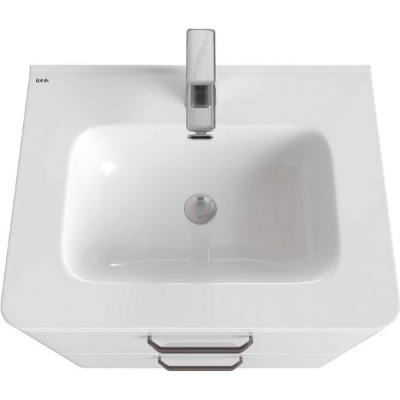 Тумба напольная с раковиной Iddis Brick 60 см BRI60WFi95K, белый глянец фото 5