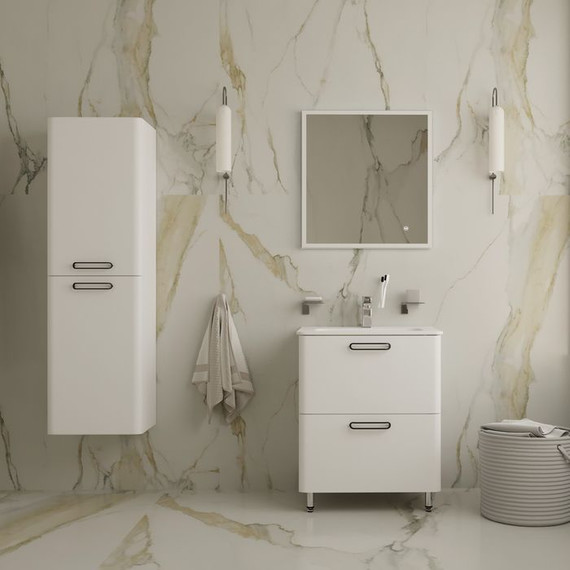 Тумба напольная с раковиной Iddis Brick 60 см BRI60WFi95K, белый глянец фото 9