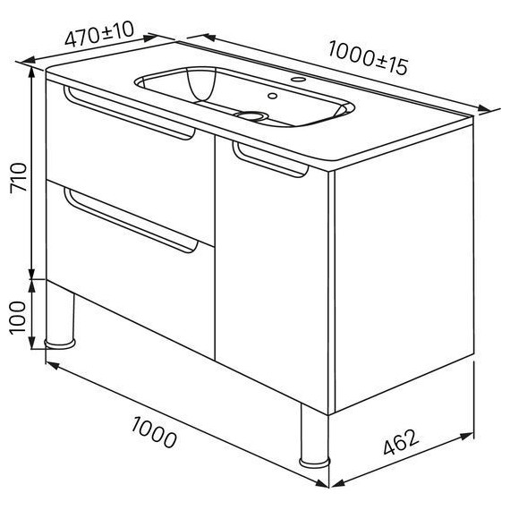 Тумба напольная с раковиной Iddis Edifice 100 см EDI10WFi95K, белый глянец - 14 Тумба напольная с раковиной Iddis Edifice 100 см EDI10WFi95K, белый глянец фото 14