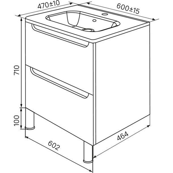 Тумба напольная с раковиной Iddis Edifice 60 см EDI60WFi95K, белый глянец фото 13