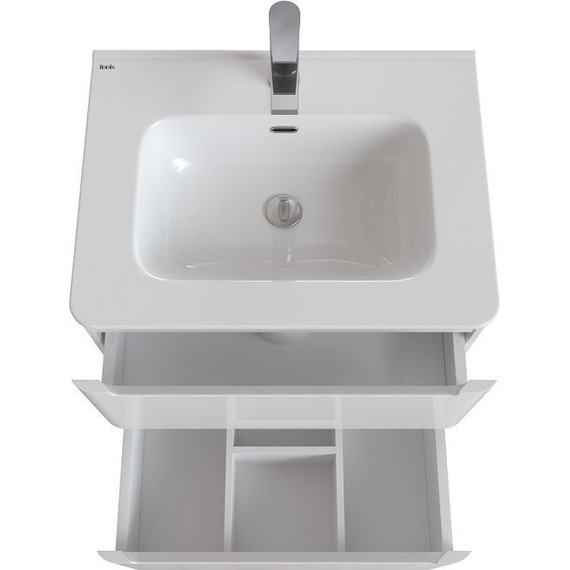 Тумба напольная с раковиной Iddis Edifice 60 см EDI60WFi95K, белый глянец фото 9