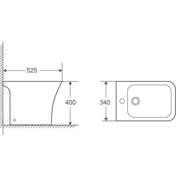 Биде напольное Azario Fretta Square AZ-1215C - 3 Биде напольное Azario Fretta Square AZ-1215C фото 3