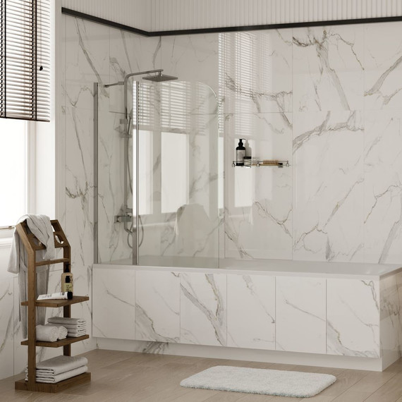 Шторка для ванны WasserKraft Leine 110 см 35P02-110, хром/прозрачное - 2 Шторка для ванны WasserKraft Leine 110 см 35P02-110, хром/прозрачное фото 2