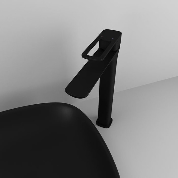 Смеситель для раковины высокий Iddis Slide SLIBL01i01, черный матовый - 5 Смеситель для раковины высокий Iddis Slide SLIBL01i01, черный матовый фото 5