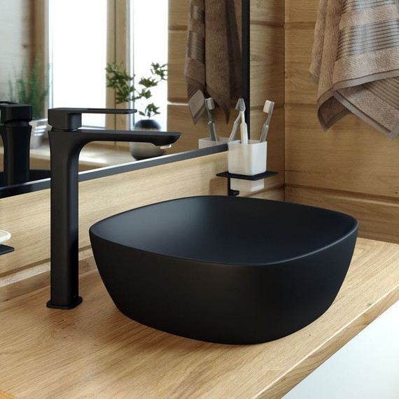 Смеситель для раковины высокий Iddis Slide SLIBL01i01, черный матовый - 6 Смеситель для раковины высокий Iddis Slide SLIBL01i01, черный матовый фото 6