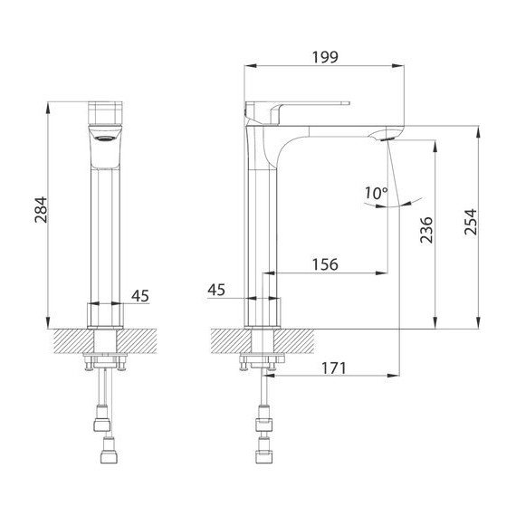 Смеситель для раковины высокий Iddis Slide SLIBL01i01, черный матовый - 7 Смеситель для раковины высокий Iddis Slide SLIBL01i01, черный матовый фото 7