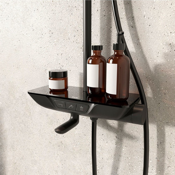 Душевая стойка Iddis Spahome SPABLBTi06, черный матовый - 4 Душевая стойка Iddis Spahome SPABLBTi06, черный матовый фото 4