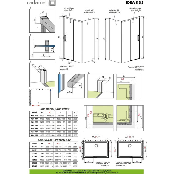Душевое ограждение Radaway Idea KDS 110x70 см R, хром/прозрачное - 8 Душевое ограждение Radaway Idea KDS 110x70 см R, хром/прозрачное фото 8
