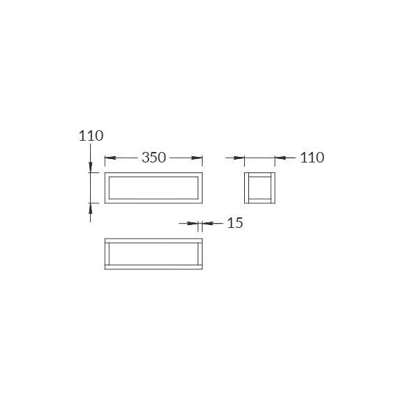 Полка подвесная Kerama Marazzi Plaza Next 35 см PL.N.sh.35\BLK, черный матовый фото 2