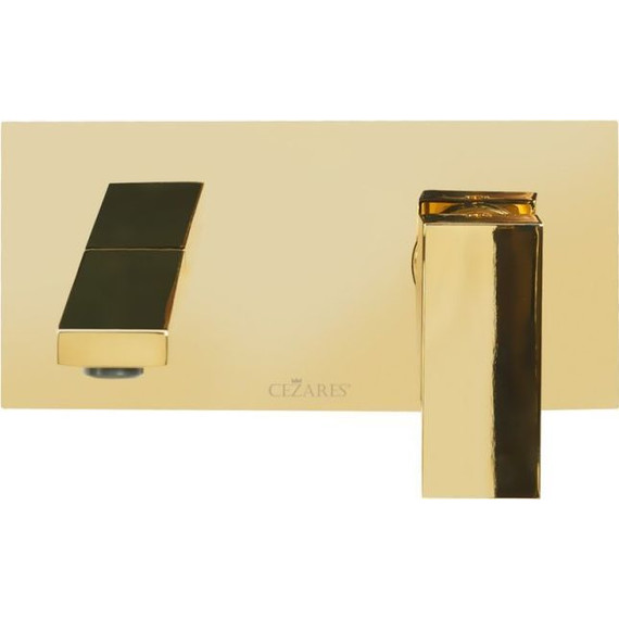 Смеситель для раковины настенный Cezares UNIKA-BLI1-03/24, золото, Цвет производителя: золото фото 2