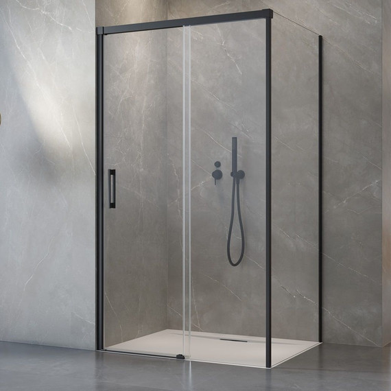 Душевое ограждение Radaway Idea Black KDS 100x80 см L, черный/прозрачное фото 