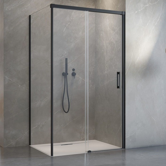 Душевое ограждение Radaway Idea Black KDS 100x75 см R, черный/прозрачное фото 