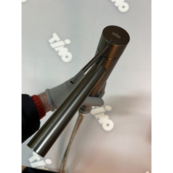 Смеситель для раковины высокий Timo Saona 2311/18F, черное золото фото 4