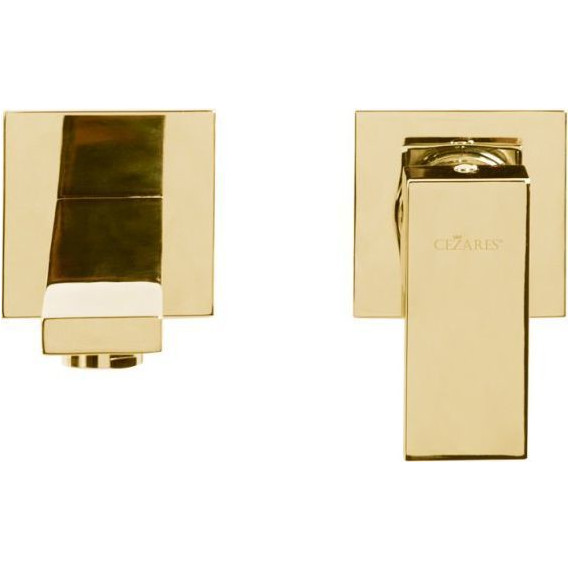 Смеситель для раковины настенный Cezares UNIKA-BLI2-03/24, золото, Цвет производителя: золото фото 3