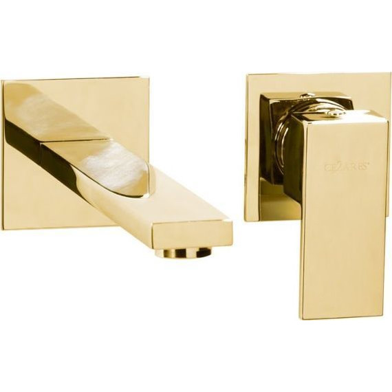 Смеситель для раковины настенный Cezares UNIKA-BLI2-03/24, золото, Цвет производителя: золото фото 2