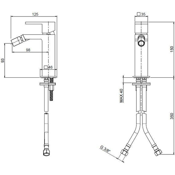 Смеситель для биде Cezares UNIKA-BSM1-03/24, золото, Цвет производителя: золото фото 6