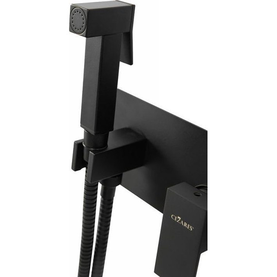 Набор для гигиенического душа Cezares UNIKA-DIF-NOP, черный матовый, Цвет производителя: чёрный матовый фото 6