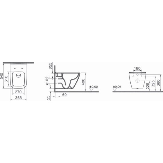 Унитаз подвесной безободковый Vitra Integra Square 7082B003-0075 - 3 Унитаз подвесной безободковый Vitra Integra Square 7082B003-0075 фото 3
