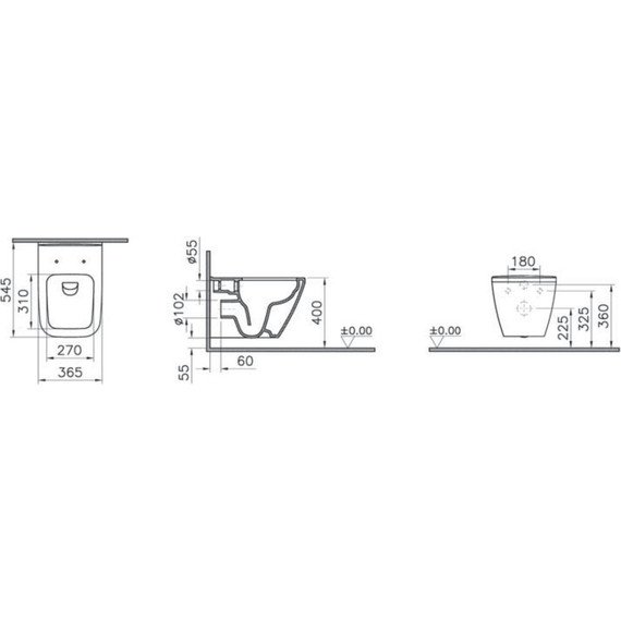 Инсталляция с подвесным безободковым унитазом Vitra Integra Square 9856B003-7206 - 6 Инсталляция с подвесным безободковым унитазом Vitra Integra Square 9856B003-7206 фото 6