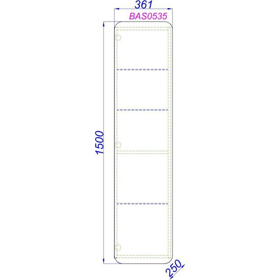 Пенал подвесной Aqwella Basic 35 см BAS0535DZ, универсальный, дуб золотой/белый - 6 Пенал подвесной Aqwella Basic 35 см BAS0535DZ, универсальный, дуб золотой/белый фото 6
