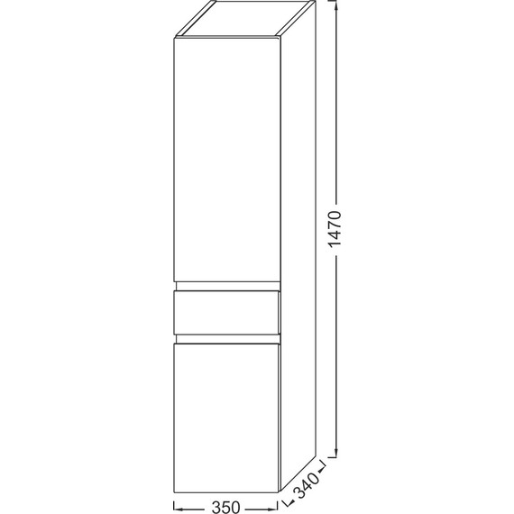 Пенал подвесной Jacob Delafon Madeleine 35 см L EB2069D-J54, серый матовый фото 2