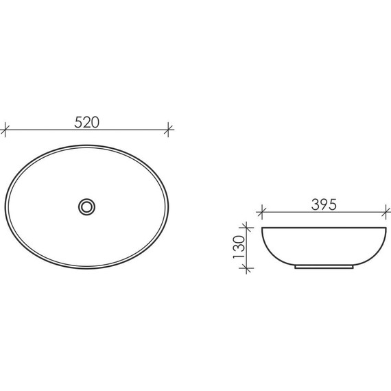 Раковина-чаша ceramicanova Element 52 см CN6017MW, белый матовый - 7 Раковина-чаша ceramicanova Element 52 см CN6017MW, белый матовый фото 7