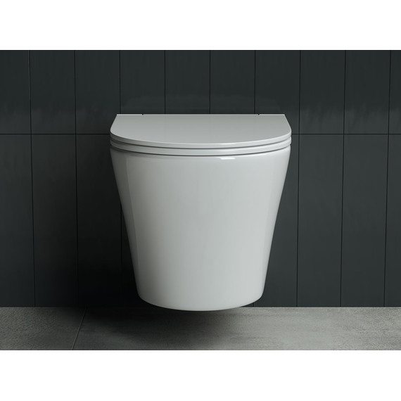 Унитаз подвесной ceramicanova Forma Rimless CN3011 с тонкой крышкой микролифт фото 2