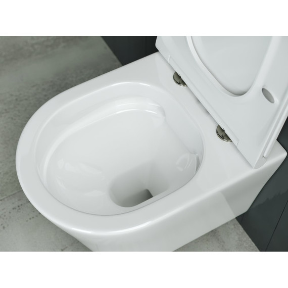 Унитаз подвесной ceramicanova Forma Rimless CN3011 с тонкой крышкой микролифт фото 7