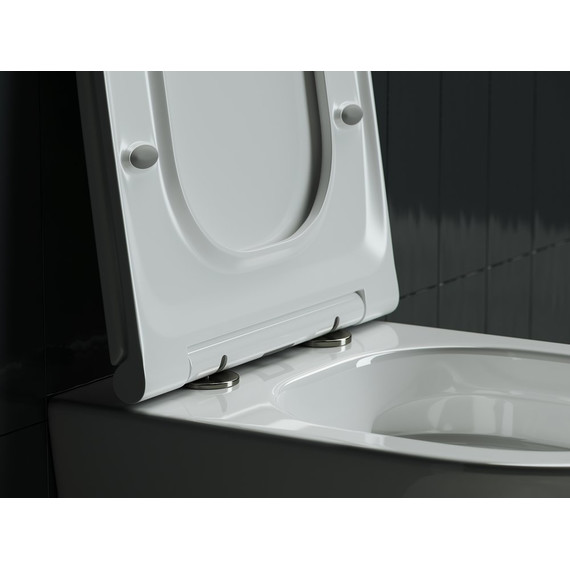 Унитаз подвесной ceramicanova Forma Rimless CN3011 с тонкой крышкой микролифт фото 8