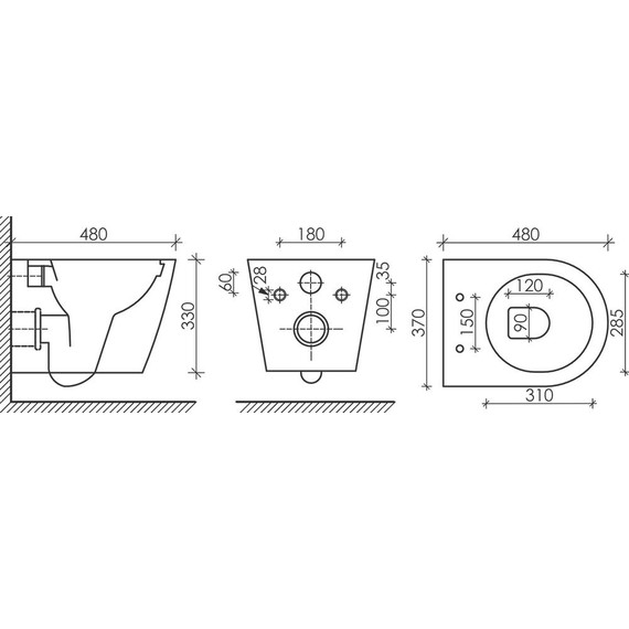 Унитаз подвесной ceramicanova Forma Rimless CN3011 с тонкой крышкой микролифт фото 9
