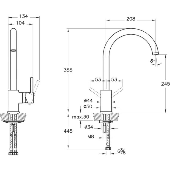 Смеситель для кухни Vitra Minimax S A42091EXP фото 6