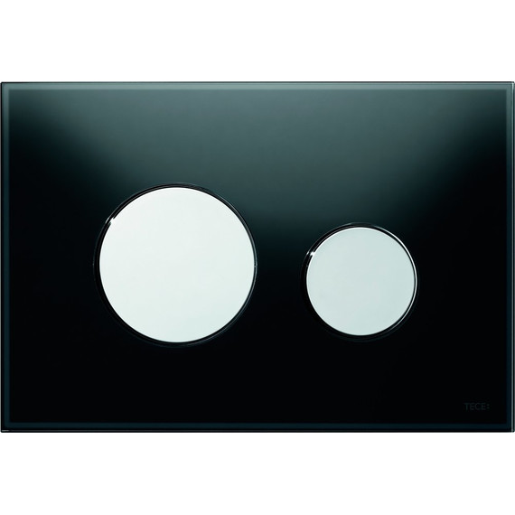 Кнопка смыва TECEloop 9240656, стеклянная, черный/хром глянцевый фото 