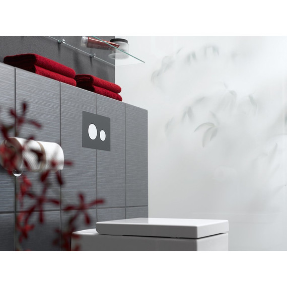 Кнопка смыва TECEloop 9240656, стеклянная, черный/хром глянцевый фото 3