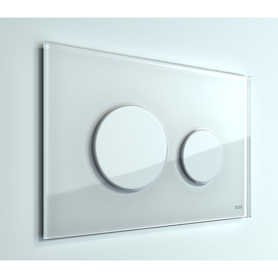 Кнопка смыва TECEloop 9240650, стеклянная, белый фото 2