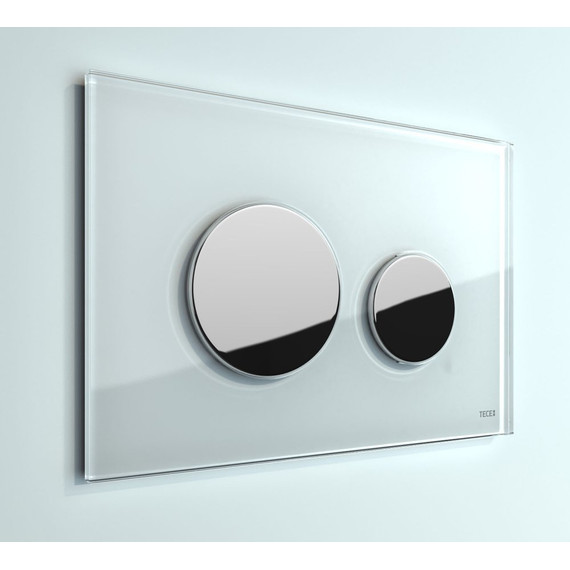 Кнопка смыва TECEloop 9240660, стеклянная, белый/хром глянцевый фото 3