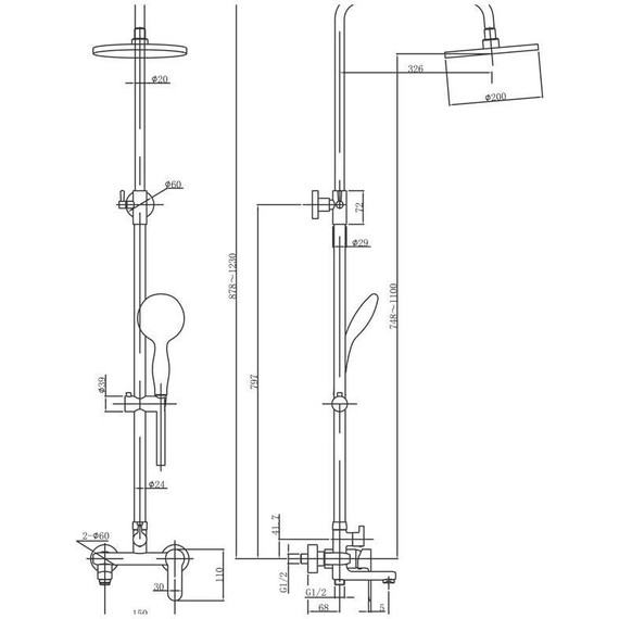 Душевая стойка Aquanet Passion R3 212273 - 2 Душевая стойка Aquanet Passion R3 212273 фото 2