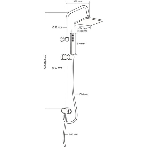 Душевая стойка Aquanet Practic AF100-70-S-C 243319 - 2 Душевая стойка Aquanet Practic AF100-70-S-C 243319 фото 2