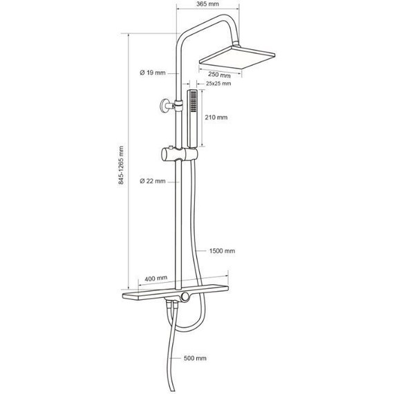 Душевая стойка Aquanet Pragmatic S AF430-70-S-C 243323 фото 5