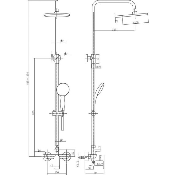 Душевая стойка Aquanet Arctic R AF520-71-R-CW 243324, хром/белый фото 5