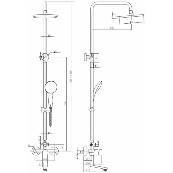 Душевая стойка Aquanet Arctic R AF520-72-R-CW 243325, хром/белый - 5 Душевая стойка Aquanet Arctic R AF520-72-R-CW 243325, хром/белый фото 5