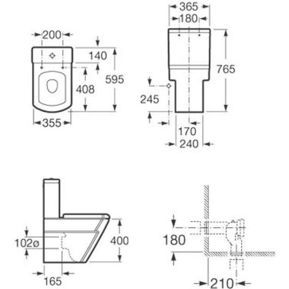 Унитаз-компакт Roca Hall 342629000 фото 6