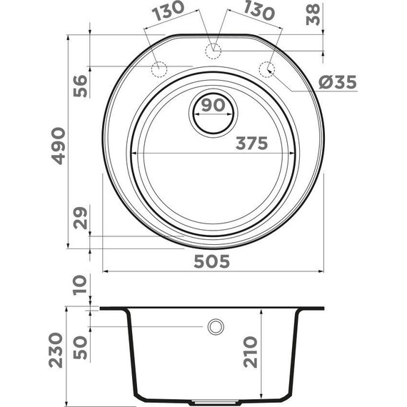 Кухонная мойка Omoikiri Miya 50R WH 4993506, белый, Цвет производителя: белый - 3 Кухонная мойка Omoikiri Miya 50R WH 4993506, белый, Цвет производителя: белый фото 3