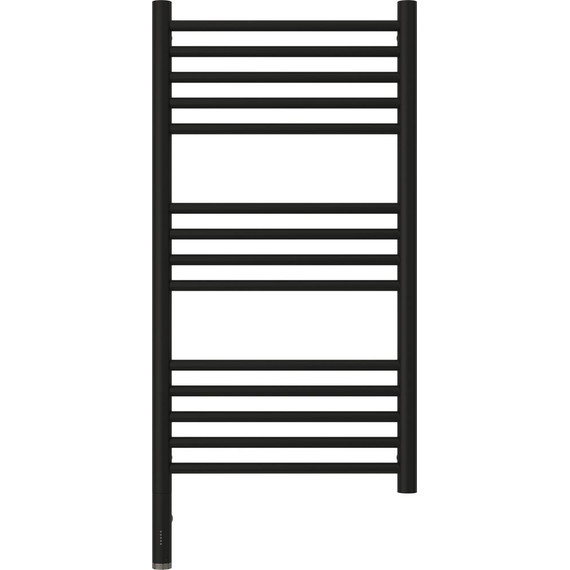 Полотенцесушитель электрический Сунержа Богема 3.0 П14 800x400 мм (прямая перемычка) 31-5804-8040 L, чёрный матовый фото 2