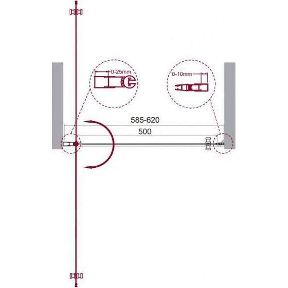 Душевая дверь BelBagno 60 см ETNA-B-1-60-C-Cr-90, хром/прозрачное - 8 Душевая дверь BelBagno 60 см ETNA-B-1-60-C-Cr-90, хром/прозрачное фото 8