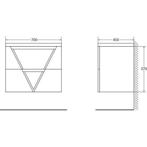 Тумба подвесная с раковиной BelBagno VITTORIA-700-2C-SO-TB-P 70 см, Toros Bianco - 5 Тумба подвесная с раковиной BelBagno VITTORIA-700-2C-SO-TB-P 70 см, Toros Bianco фото 5