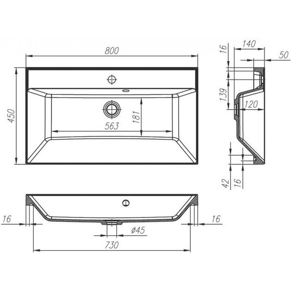 Тумба подвесная с раковиной BelBagno VITTORIA-800-2C-SO-TB-P 80 см, Toros Bianco фото 4