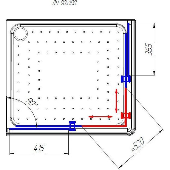 Душевое ограждение Радомир Дрим 100x90 см, черный/матовое - 2 Душевое ограждение Радомир Дрим 100x90 см, черный/матовое фото 2