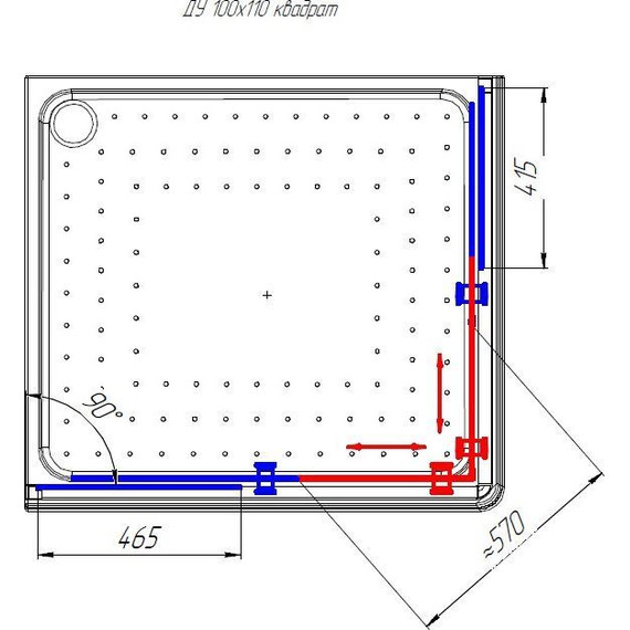 Душевое ограждение Радомир Дрим 110x100 см, черный/матовое - 2 Душевое ограждение Радомир Дрим 110x100 см, черный/матовое фото 2